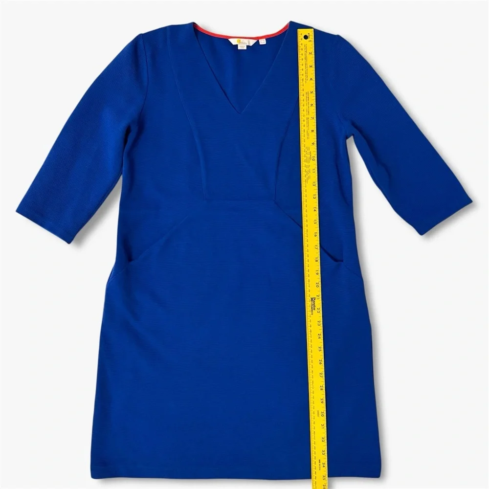 Boden Bronte Ottoman Dress Cobalt Blue 10P Stretch Knit with Pockets - Picture 6 of 14